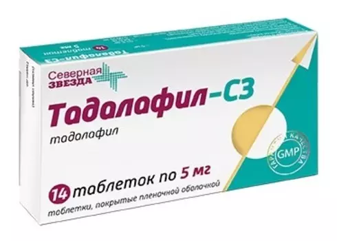тадалафил-сз 5 мг 14 табл