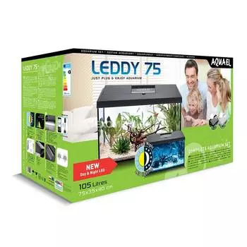 Аквариум AQUAEL LEDDY SET PLUS D&amp;N 75 Белый (75 x 35 x 40 cm )105л, ASAP 500, PLATINIUM 100 W, LT 14W D&amp;N