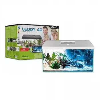 Аквариум AQUAEL LEDDY SET PLUS D&amp;N 40 Белый (41 x 25 x 25) 25л, ASAP 300, PLATINIUM 25 W, LT 7W D&amp;N