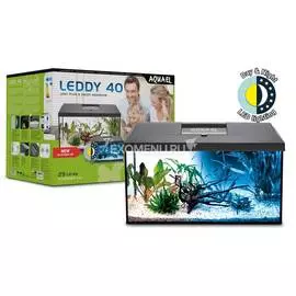 Аквариум AQUAEL LEDDY SET PLUS D&amp;N 40 Черный(41 x 25 x 25) 25л, ASAP 300, PLATINIUM 25 W, LT 7W D&amp;N