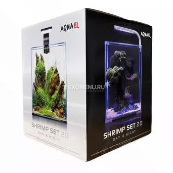 Aквариум AQUAEL SHRIMP SET DAY&amp;NIGHT 20 белый (19 л)