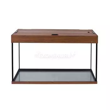 Аквариум AquaPlus 150 (900х350х560-6) прямоугольный со светильником LUX 2х25Вт. орех