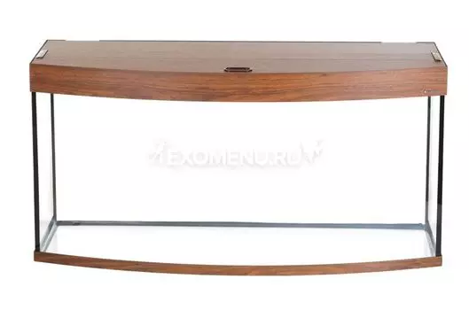 Аквариум AquaPlus 245 (1200х400х610-8) фигурный со светильником LUX 2х38Вт. орех