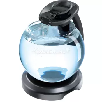 Аквариум Tetra Duo WaterFall Globe 6.8l, черный, диаметр 27,9 см