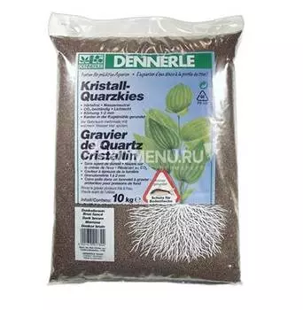 Аквариумный грунт Dennerle Kristall-Quarz, гравий фракции 1-2 мм, цвет темно-коричневый, 10 кг.