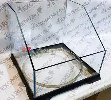 Акватеррариум 350*350*(150)320мм, стекло 6мм, с системой быстрого слива воды, Laguna