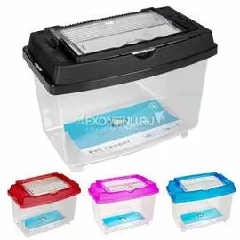 AQUA DELLA Переноска для животных пластиковая, прозрачная, "PET KEEPER", в ассортименте, 32x18x23см