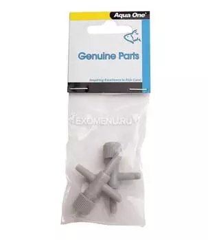 Aqua One Air Line T Control Valve - Тройник с регулировкой для шланга 4/6 мм, 2 шт.