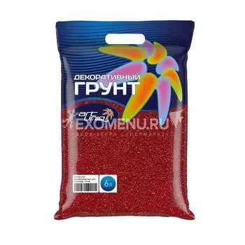 !ArtUniq Color Red - Декоративный грунт для аквариума "Красный", 1-2 мм, 9 кг, 6 л