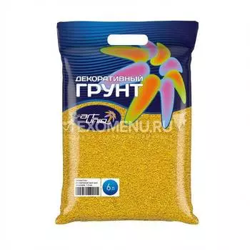 !ArtUniq Color Yellow - Декоративный грунт для аквариума "Желтый", 1-2 мм, 9 кг, 6 л