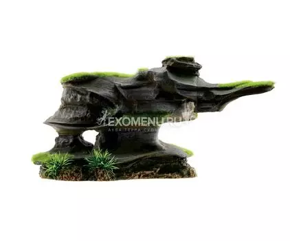 ArtUniq Mossy Figured Rock XL - Декоративная композиция из пластика "Фигурная скала со мхом", 31x10x16 см