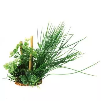 ArtUniq Ranunculus inundatus &amp; bamboo 20 - Композиция из искусственных растений с бамбуком Лютик водный, 20 см