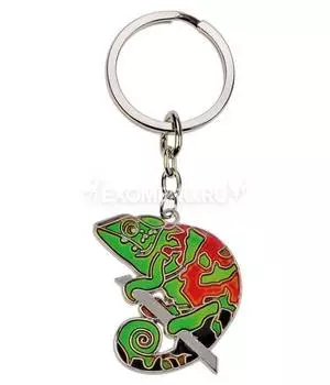 BLUE BUG Брелок-барометр настроения, металлический "Хамелеон", 37х41мм, мультиколор