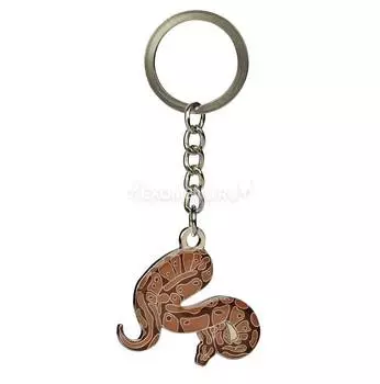 BLUE BUG Брелок металлический "Питон коричневый", 41х38мм (Германия)
