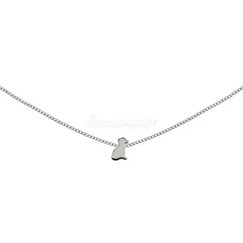 BLUE BUG Кулон на цепочке "Собака", 8х12мм, серебристый (Германия)