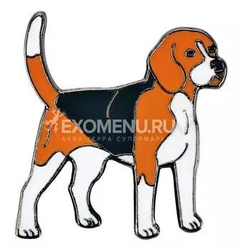 BLUE BUG Значок металлический "Бигль", 21х21мм (Германия)