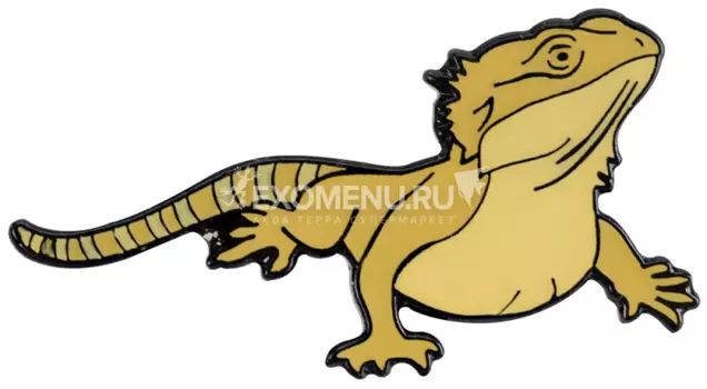 BLUE BUG Значок металлический "Бородатая агама", 34х17мм (Германия)