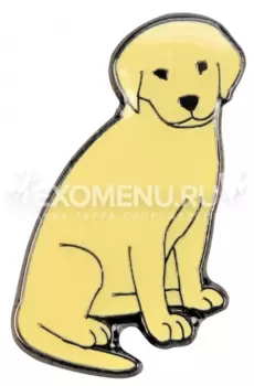 BLUE BUG Значок металлический "Голден ретривер щенок", 15х22мм (Германия)