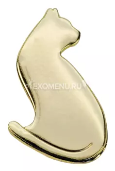 BLUE BUG Значок металлический "Кот", 14х22мм, золотистый (Германия)