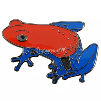 BLUE BUG Значок металлический "Лягушка", 24х17мм (Германия)