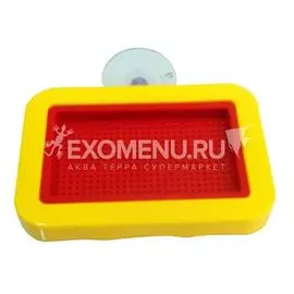 Д-00093 Кормушка для рыб на присоске (пластиковая) 13х9 см