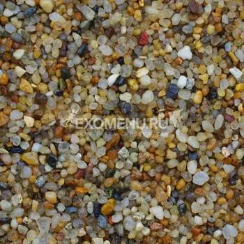 DECOTOP Roanoke - Природный чистый разноцветный гравий, 2-5 мм, 15 кг/9 л