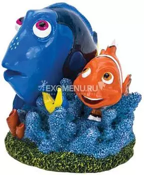 Декорация для аквариума "Дори и Марлин" 5*8*7 см