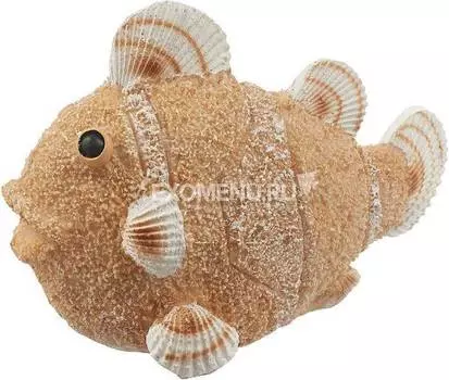 Декорация для аквариума "Рыбка из песка и ракушек" 6 см