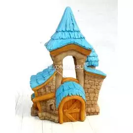 Декорация "Домик с голубой крышей" 9.5*7*13 см