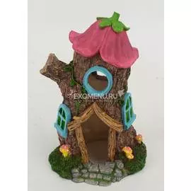 Декорация пластиковая PRIME Домик в дереве 10X10X15см PR-RP175