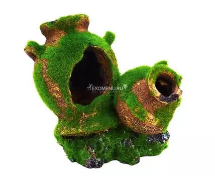 Декорация пластиковая PRIME Вазоны с мхом 14.5х9х11.5см