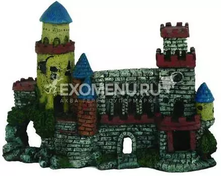 Декорация пластиковая "Замок с двумя башнями" 270х100х200мм