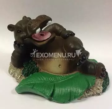 Декорация-распылитель "Счастливый бегемот" 10*9*6.5 см