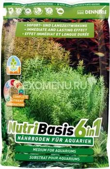 Dennerle NutriBasis 6in1 - Грунтовая подкормка для аквариумных растений, пакет 2,4 кг для аквариумов 50-70 л