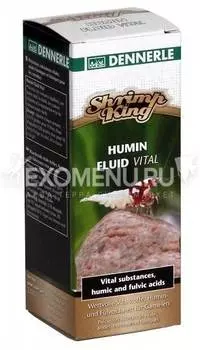 Dennerle Shrimp King Humin Fluid Vital - Жидкий препарат с гуминовыми и фульфиновыми кислотами для аквариумов с креветками, 100 мл на 2000 л