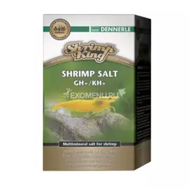 Добавка Dennerle Shrimp King Shrimp Salt GH+/KH+ для повышения жесткости в аквариумах с пресноводными креветками, 200г