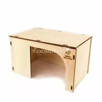 Домик для сухопутной черепахи от SimpleZoo большой, 250х150х145 мм, фанера