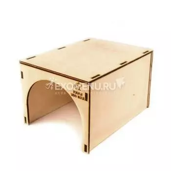 Домик для сухопутной черепахи от SimpleZoo малый, 200х150х120 мм, фанера