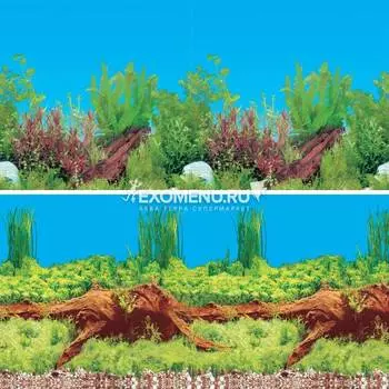 Фон 9009/9021, 0,5*15м "Древесный ручей/Сад в аквариуме"
