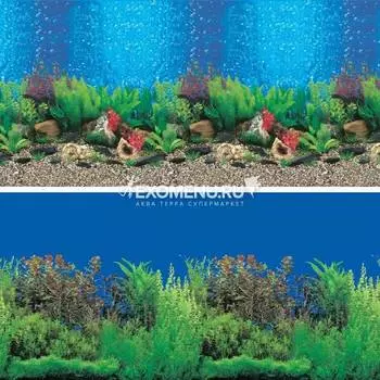 Фон 9019/9033, 0,6*15м "Голубые Гавайи/Морская трава"