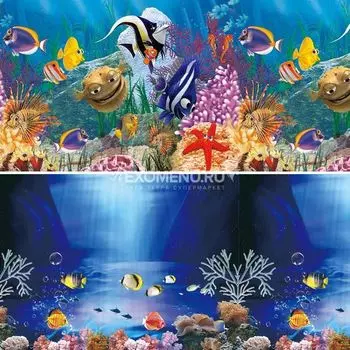 Фон 9081/9093, 0,4*15м "Синяя сказка/Океанский риф"