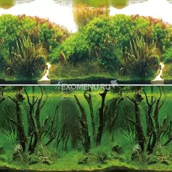 Фон 9084/9085, 0,3*15м "Зеленые холмы/Подводный лес"