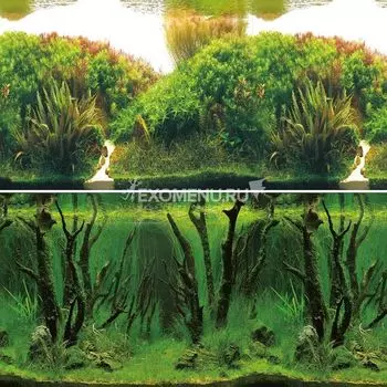 Фон 9084/9085, 0,4*15м "Зеленые холмы/Подводный лес"