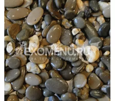 Галька морская серая (монетка) 5-10 мм, 2 кг