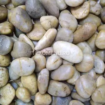 Галька полированная ЖЕЛТАЯ,40-70мм,1кг