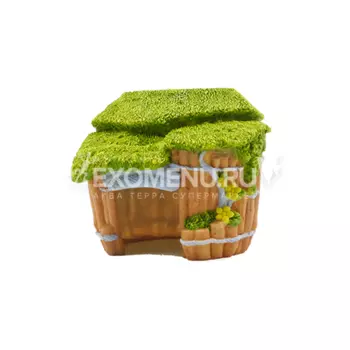 Грот для аквариума "Домик на опушке леса", 18x11x9 см