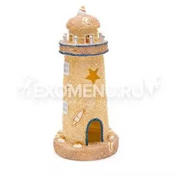 Грот "Песчаный маяк с ракушками" 22 см