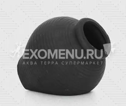 Грот-укрытие керамическое "Глиняный кувшин" (Черный)