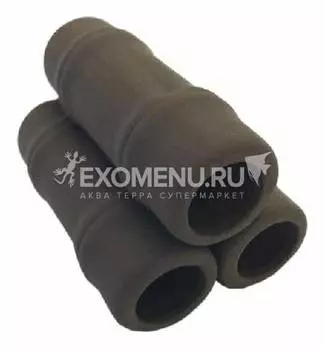 Грот-укрытие керамическое "Трубочки" 9,3*6,7*6,2 см (черный)