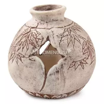 Грот "Ваза Бамбук", терракота, 90*90*98мм